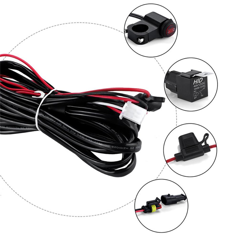 2.2M Fuse 40A 12V Relay Switch Harness Wiring Kit for Fog Light Spot Lights
