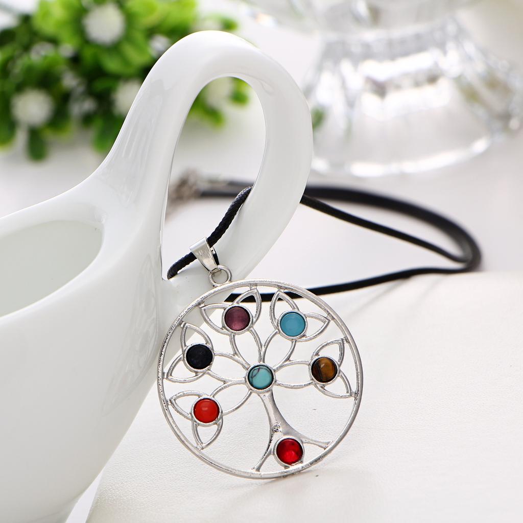 Ожерелье с круглой полой подвеской «Дерево желаний» «Древо жизни»