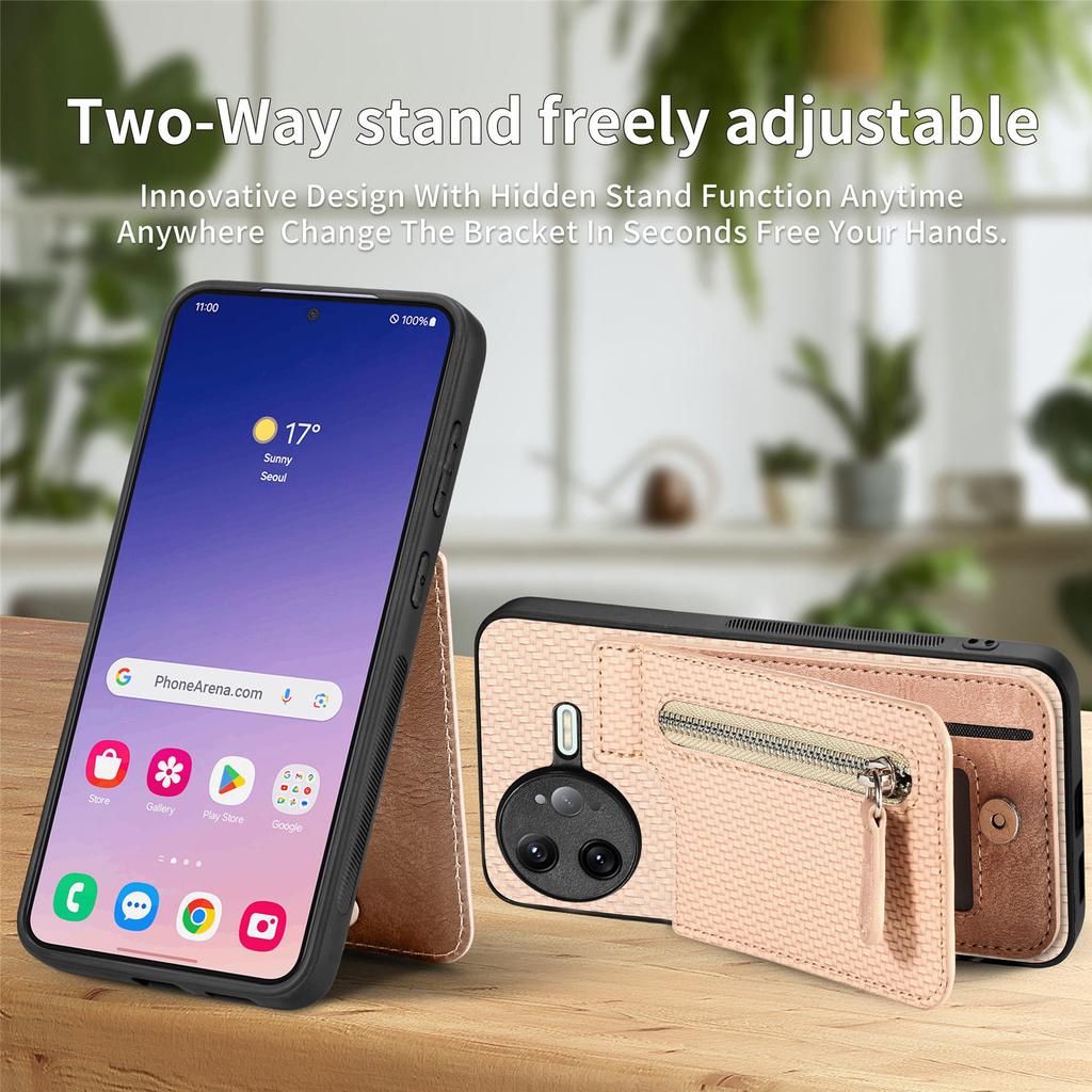 For Xiaomi Poco F7 Ultra 5G/Xiaomi Redmi K80 Pro 5G Case Leather Phone Back Cover with Zipper Card Holder Kickstand
