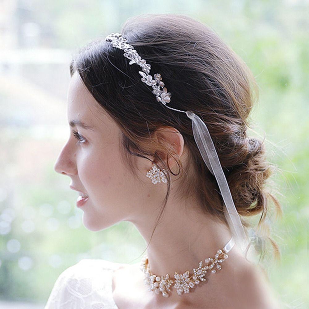 Головной убор Головной убор Свадебный Цветок Повязка для волос Украшение для волос Цветок из стразов Повязка на голову Свадебная повязка на голову