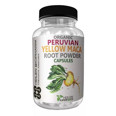 Корень желтой Маки (180 кап, 500 мг), Organic Peruvian Yellow Maca Root Caps,