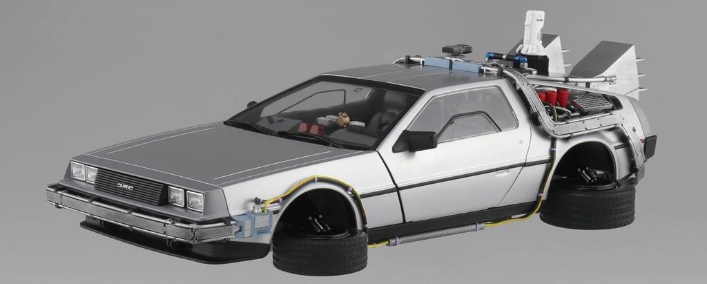 Aoshima Bunka Kyozaisha Movie Mecha Back to Future PartII Time Machine Scale Plastic Model No.BT-02 1/24 (Машина)