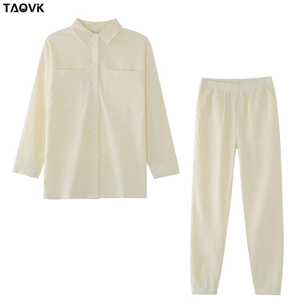 Женский костюм TAOVK : рубашка с длинным рукавом и брюки