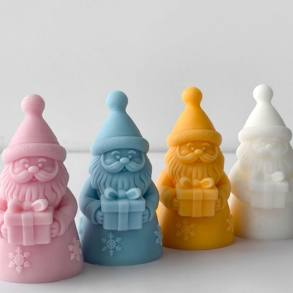 Santa Clause Candle Silicone Mold Multipurpose Silicone Mould for Making Candle Soap Holiday Decoration Epoxy Resin