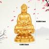 Shaka Nyorai Buddha Statue, Seated Buddha Statue, Object, Protection from Evil, Good Fortune, Feng Shui, Auspicious Item, Entryway Ornament (Gold)