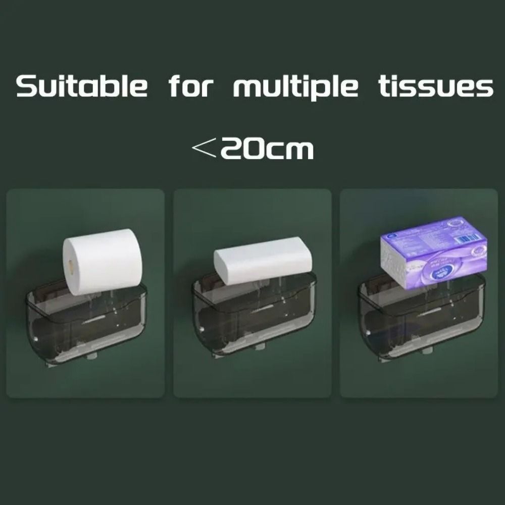 Plastic Tissue Box Wall Mounted Toilet Paper Holder Portable Tissue Holder  Storage Rack