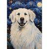 Starry Night Cute Animals Poster Cat Dog Axolotl Platypus Canvas  Abstract Wall Art Exhibition Living Room Home