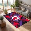 Fiorentina FC Soccer Football Pattern Soft Area Rug Non Slip Indoor Floor Carpet Sports Decor Mat for Bedroom