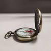 Pocket Watch Design Portable Compass Outdoor Hiking Navigation Outdoor Tools Vintage Bronze Compass