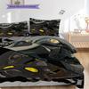 Steampunk Motorcycle Gear Blend Vintage Futuristic Style Threepiece Set 1 Duvet Cover 2 Pillowcase Without Core Christmas Birthday Gift