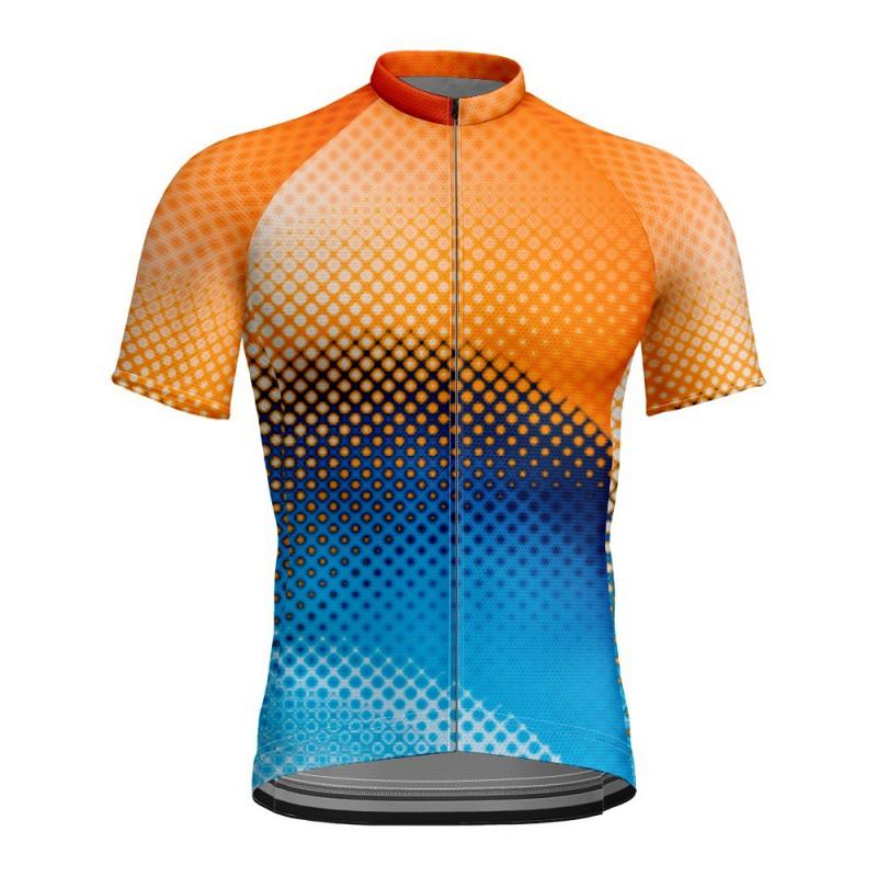 Mens Cycling Jersey Short Sleeve Breathable Quick Dry Bike Shirt With Print Road