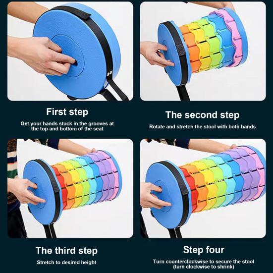 Складной стул, выдвижной, максимальная грузоподъемность, портативный замок с пряжкой, устойчивый, телескопический, для сада, рыбалки, пешего туризма, барбекю, искусства, студента