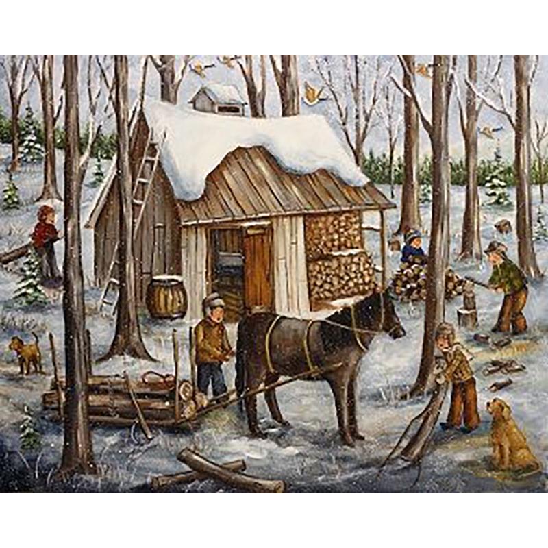 Снежный пейзаж «сделай сам», 5D алмазная живопись, полная круглая дрель, пейзажная вышивка, набор для вышивки крестом, мозаика, искусство, настенный подарок, домашний декор