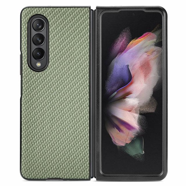 Тонкий модный удобный складной чехол для Samsung Galaxy Z Fold4 Fold 4 Fold3 5g Fold2 Fold 3 2 противоударный чехол из углеродного волокна