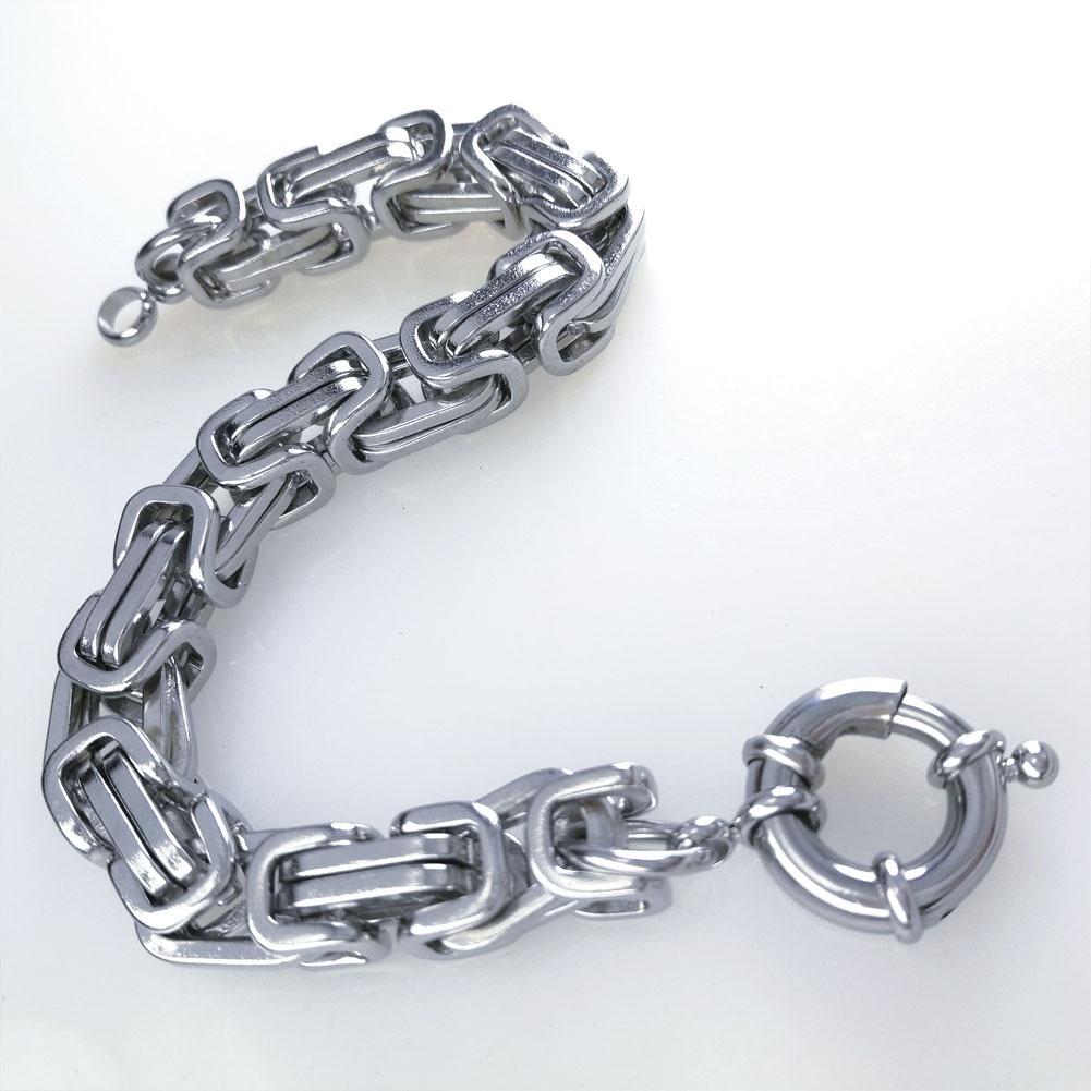 Браслет из нержавеющей стали, византийский звено, браслет для мужчин, женщин, мальчиков, водонепроницаемость
