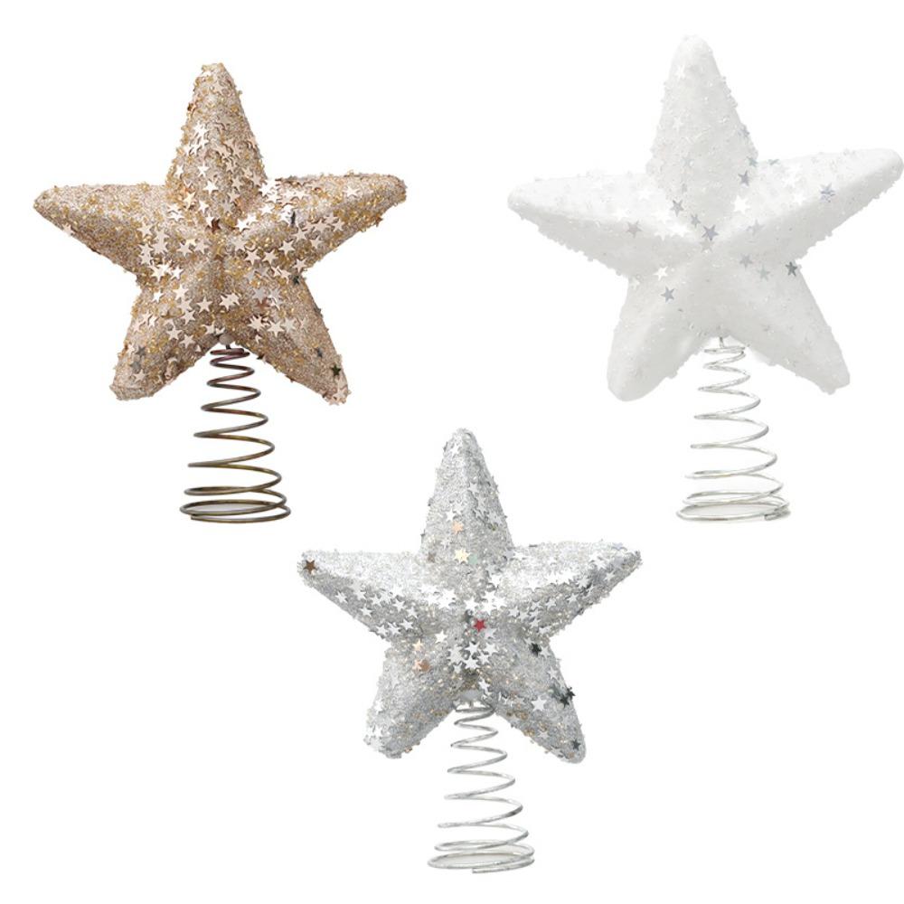 Crafts Christmas Tree Decorations Pentagram Tree Ornaments New Christmas Tree Top Star