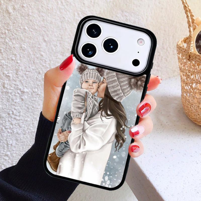 SUPER MOM MUM MAMA BABY Phone Case For iPhone 17 Air 16 15 14 13 12 11 Pro Max Plus
