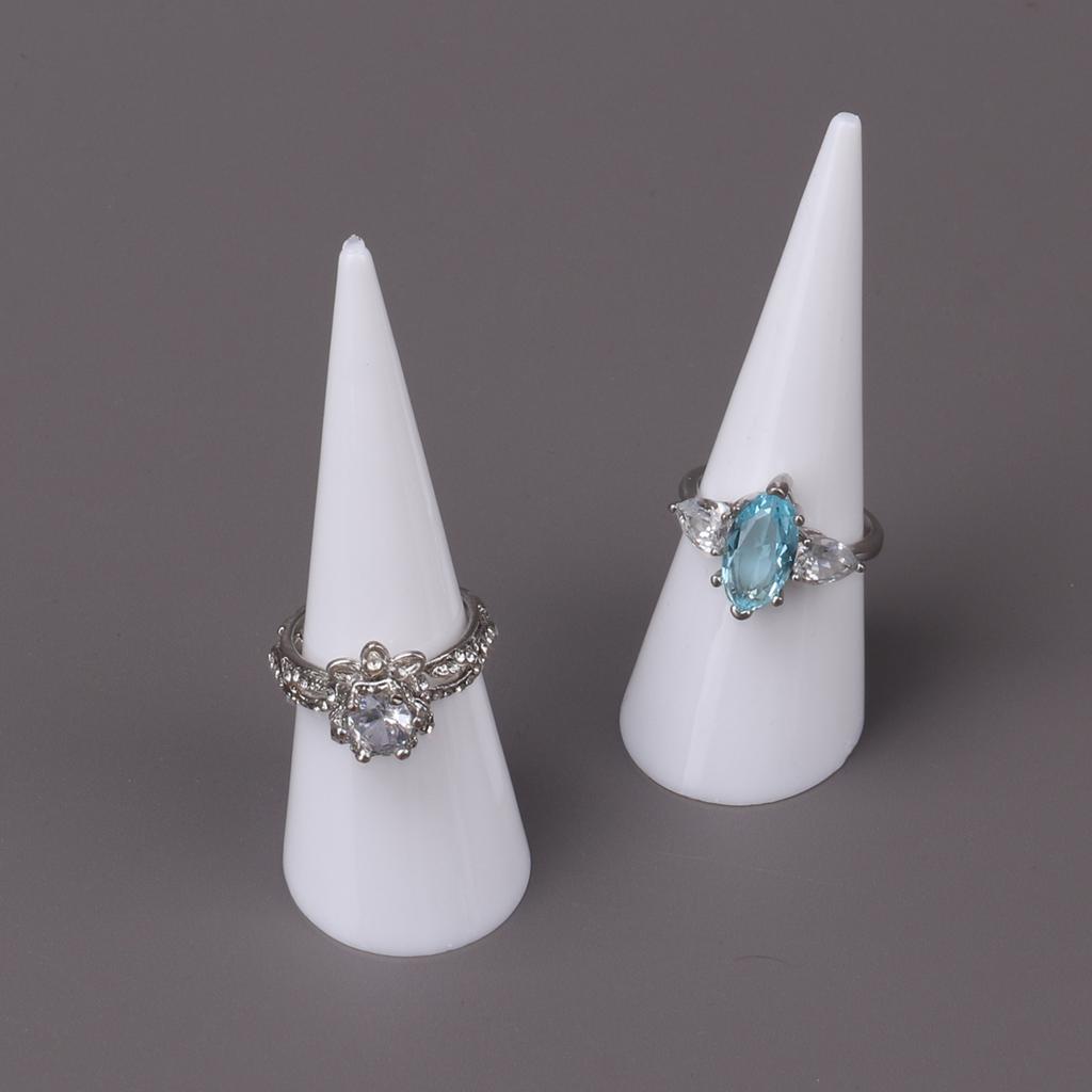 1шт прозрачный акриловый треугольный конусный держатель для колец для хранения ювелирных изделий пластиковый держатель для колец