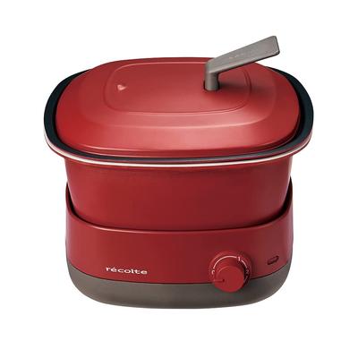 Recolte Pot Duo Carre Электрический горшок, Настольный горшок, 5-в-1: Варить, Готовить, Запекать, Готовить на пару, Жарить, Одна или двойная порция, Объем 1,3 л, Самостоятельно стоящий