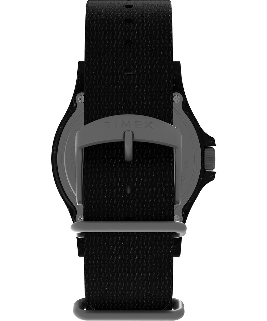 Watch Reclaim Ocean 40mm Reclaim Ocean Black Dial Recycled Plastic Mineral Glass Quartz 3 ATM Water Resistant 40MM Watch TW2V81900 Black [TIMEX]