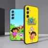 Милый чехол для телефона D-Dora для Samsung A56 A36 A26 A16 A15 A25 A35 A55 A14 A34 A24 A54 Черный мягкий корпус