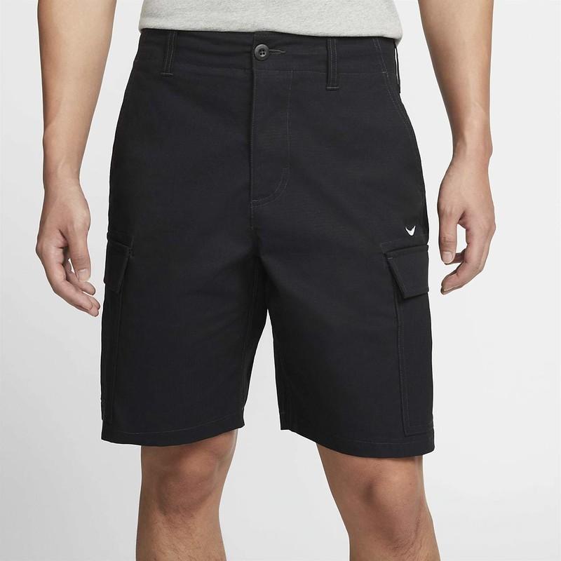 Nike Solid Color Buttoned Utility Shorts Men Bottoms Black DQ6293-010