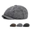 Берет мужская кепка осень-зима ретро-кепка британского газетчика восьмиугольная кепка женская кепка маляра