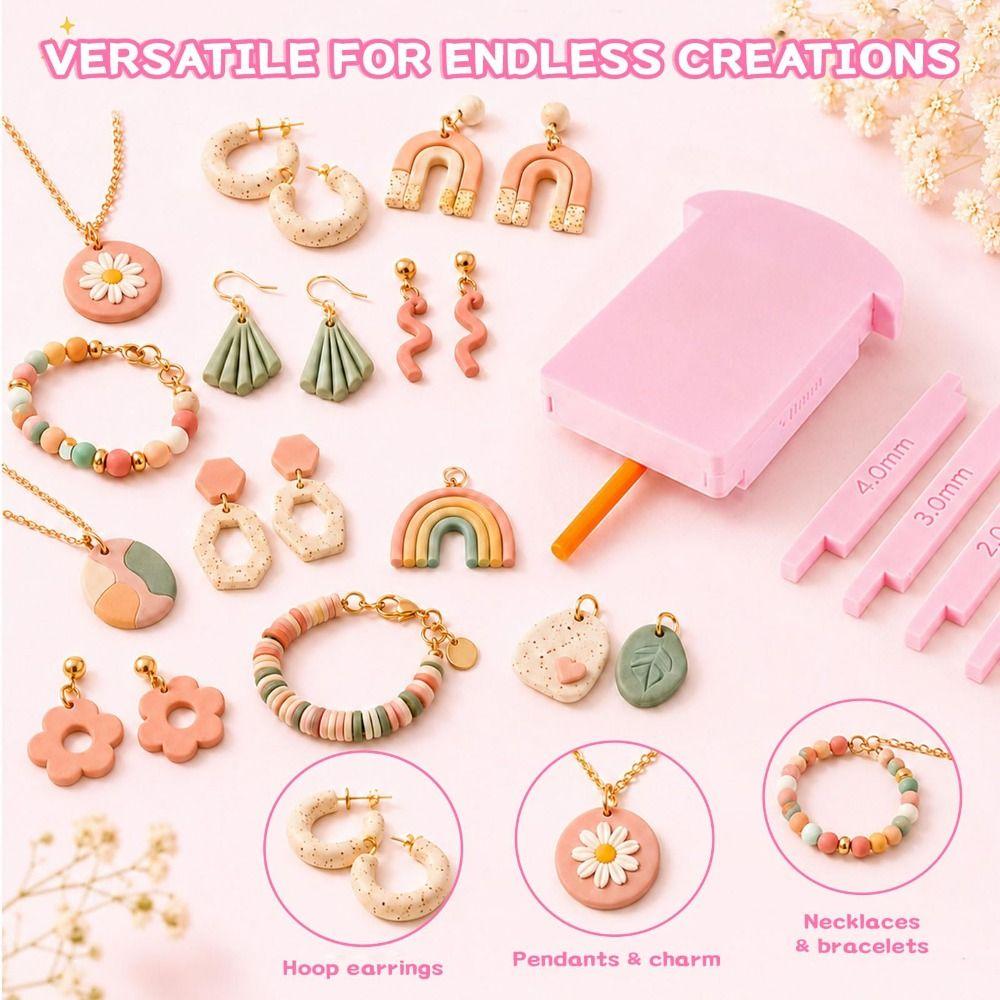 Plastic Polymer Clay Roller Guide Set Manta Ray Shaped Bead Roller Tool Clay Snake Forming