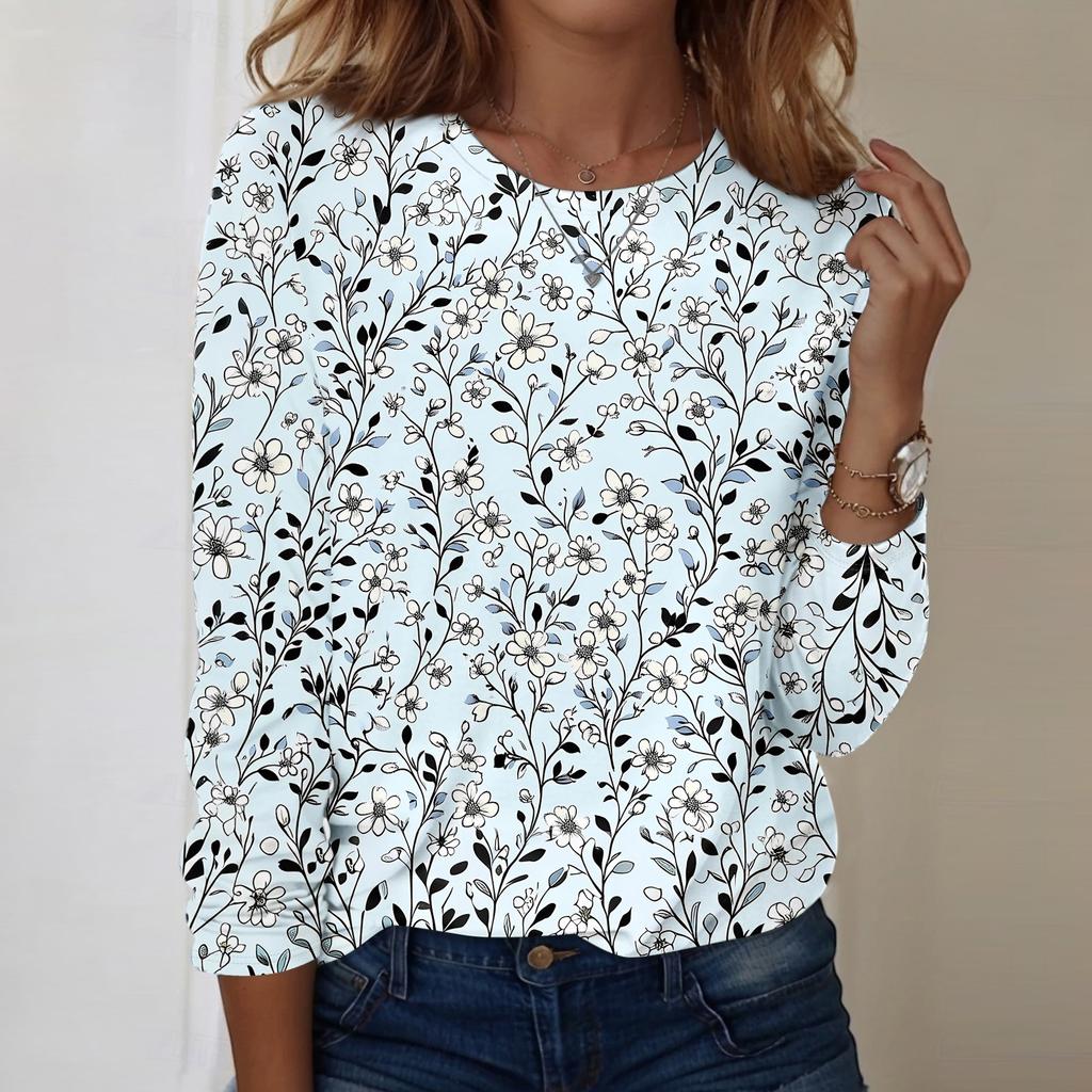 Рубашки с длинным рукавом для женщин, милые футболки с графическим принтом, блузки, повседневные базовые топы больших размеров, пуловеры