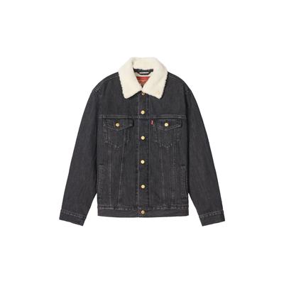 Джинсовая куртка Levis Ограниченная серия Год Лошади С подкладкой из флиса Японский стиль Теплая с фиксацией температуры Искусственный мутон Унисекс Куртка 006P8-0000