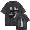 Singer Die Ayliva Tour  Fans Merch T Shirts Unisex Music Album Hip Hop Short Sleeve Tshirt Cotton Trendy Streetwear Tshirt