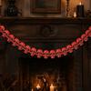 Classroom Garden Party Wall Hangings 10FT Halloween Garland, Spooky Skull Pumpkin Spider Hanging Paper Bunting Easy Assembly Holiday Banners