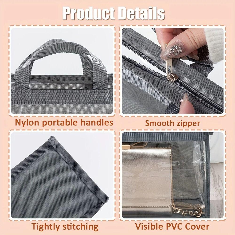 Hanging Handbag Dust Bag Clear Dustproof Bag Storage Box Storage Bag Wardrobe