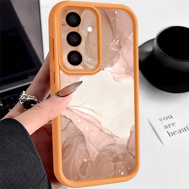 Чехол с мраморным узором для Samsung S26 S25 Ultra S24 S23 S22 Plus S21 FE A54 A15 A35 A55 A16 A36 A56 A17 A27 A37 A57 Ударопрочный бампер Мягкое покрытие