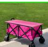Portable Night Market Mobile Stall with Foldable Table and Four Wheels