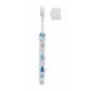 ABC Bear 3-Piece Children's Toothbrush Set (Toothbrush with Cap, Heat-Resistant Cup, Imabari Towel Handkerchief)