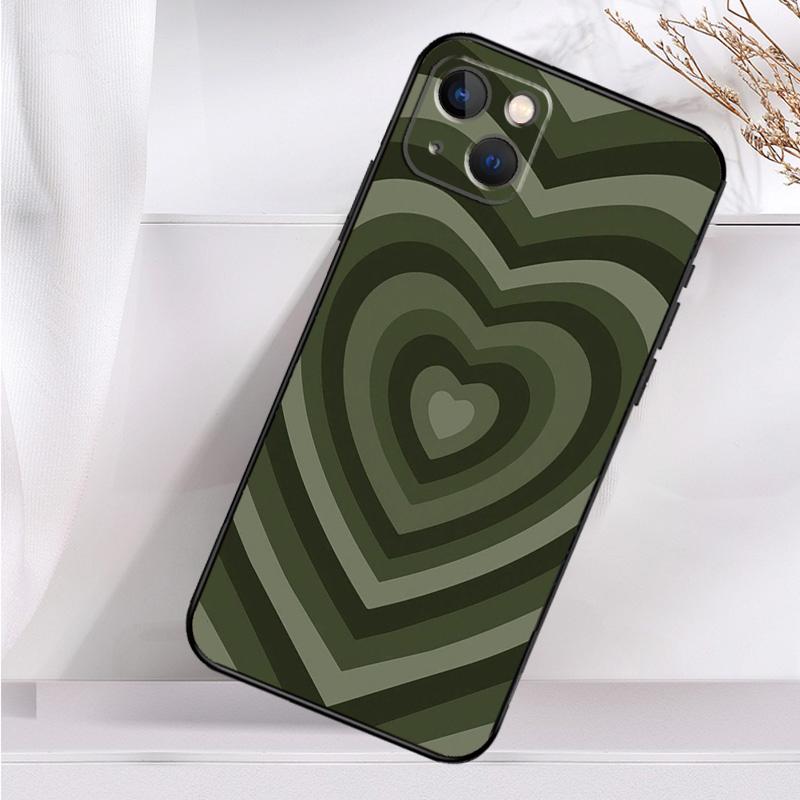 Красочный Круглый Чехол с Сердечками Любовь Ударопрочный Чехол для iPhone 17 16 15 14 11 Pro Max Plus 12 13 Mini 16e 17 Air Чехол для Телефона