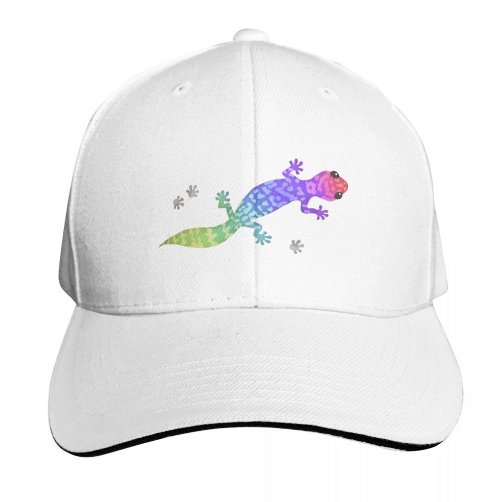 Bright rainbow geckos Baseball Cap Hat Unisex Luxury Beach Outing Military Tactical Cap beach hat Golf Unisex Womens