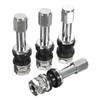 4Pcs TR48e Bolt Screw On Tire Valve Stem Chrome Metal High Pressure Vehicle Metal Straight Mouth Long-lasting Secure