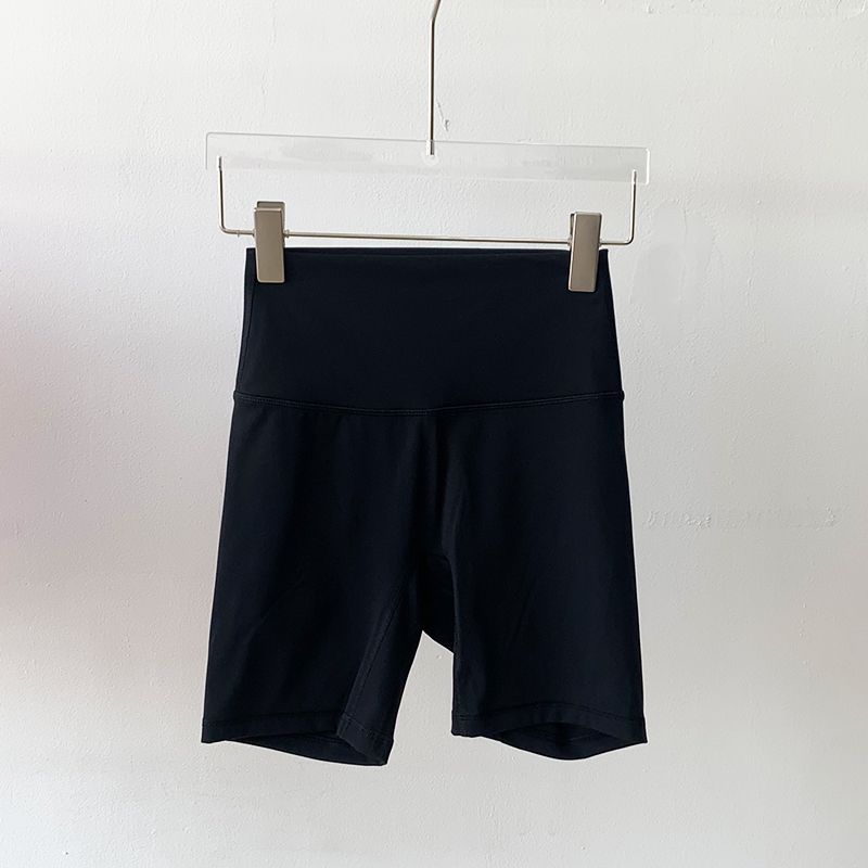 Lu Same Yoga Shorts Women's 2025 Best Selling Nude Feel No Embarrassment Line Slim Fit Sports Shorts Outdoor Fitness Pants