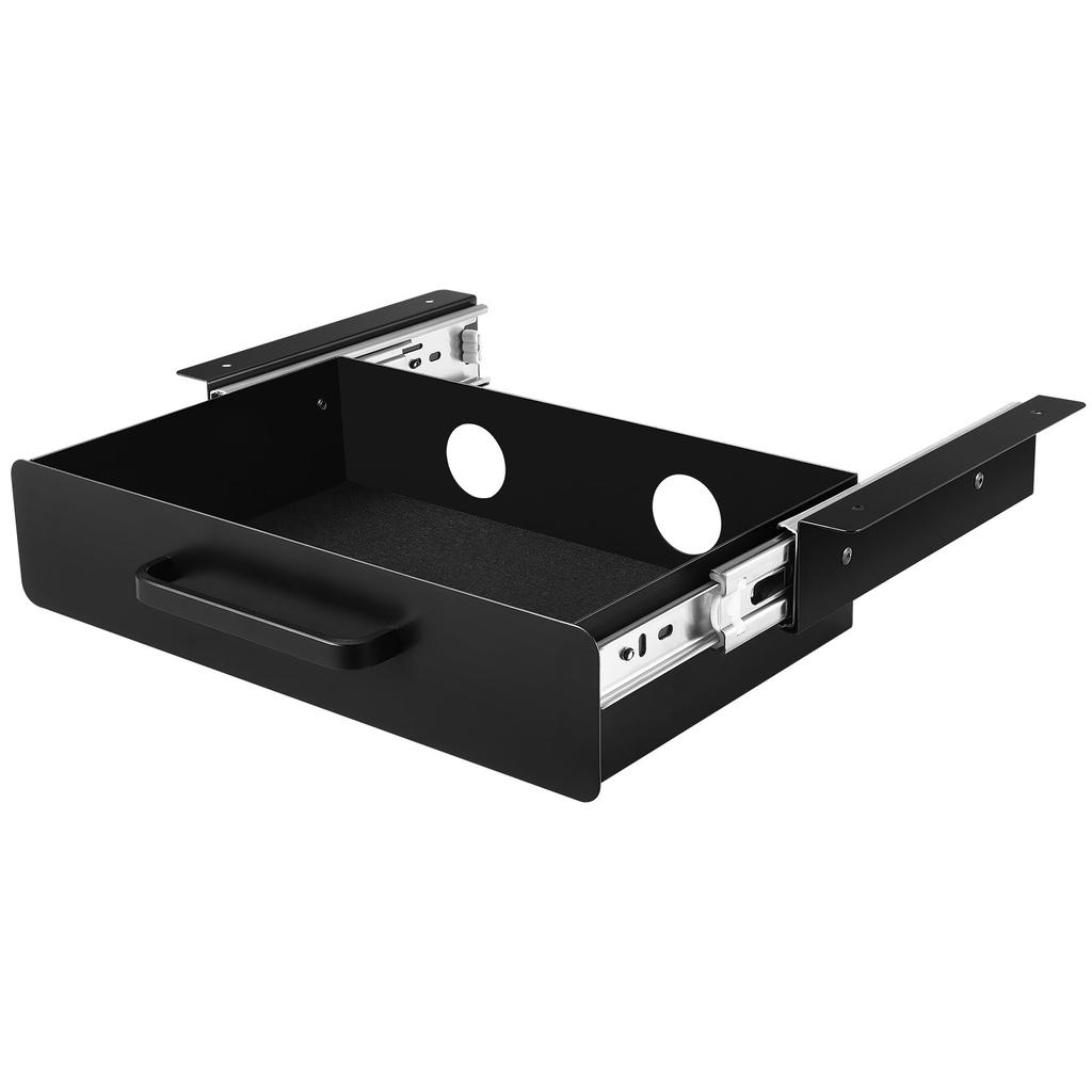 VEVOR 13" Wide Under Desk Drawer Slide Out, Under Desk Mounted Pull-out Drawer Attachment, Hidden Desktop Storage Organizer