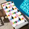 3D Cartoon BB-Barbapapas Beach Towel, Quick-Dry Lightweight Microfiber Sports Bath Towel, Summer Gift for Boys and Girls