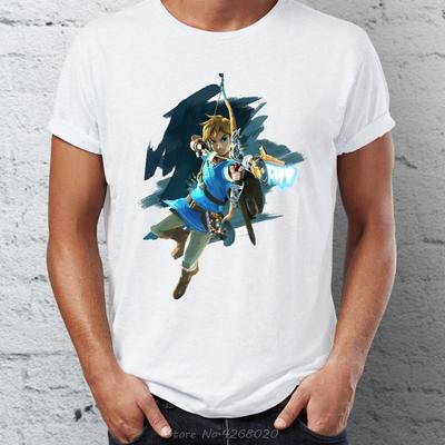 Летняя мужская футболка с коротким рукавом Breath Of The Wild Link Artsy Zelda Gaming Tshirt