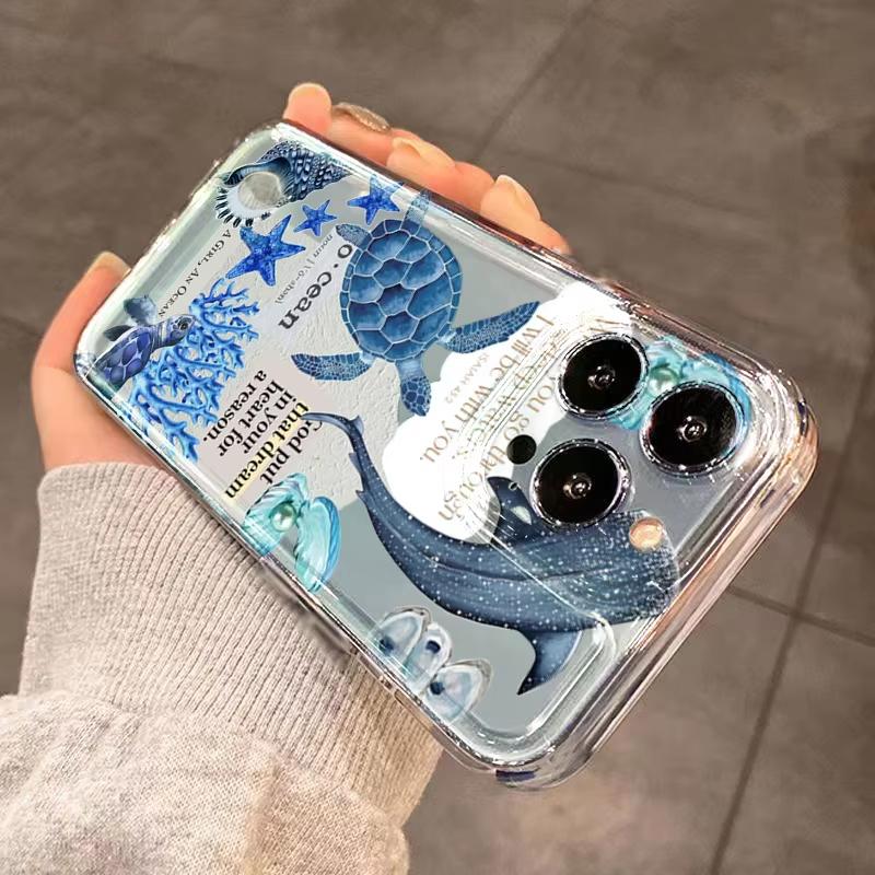 Морская жизнь Английский Текст Прозрачный Чехол Для Телефона Для Samsung Galaxy S26 S25 Ultra S24 S23 FE S22 S21 Plus S20 A73 A72 Силиконовый Чехол