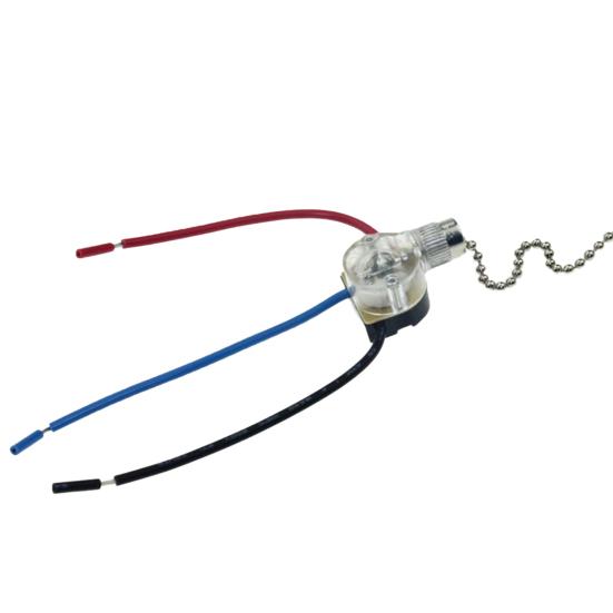 Запасной 3-проводной светильник с бусинами, вентилятор, потолочная цепь, настенный выключатель, шнур