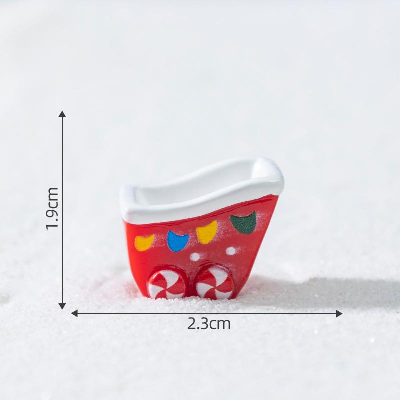 1/4 шт. Рождественская елка Санта Клаус Снеговик Лось Пингвин Колокольчик Миниатюрные ландшафтные украшения Дом Новый год Рождество Кукольный домик Декор