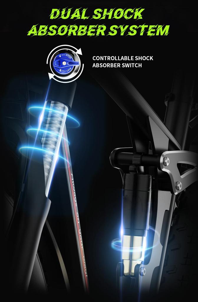 DUOTTS S26 Electric Bike 750W Motor, 48V 20Ah Samsung Battery, 120KM Range, IP55 Waterproof, 55° Climbing