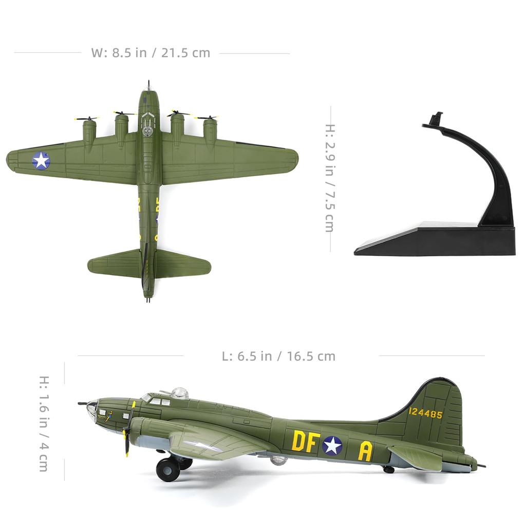 NUOTIE Flying Fortress Memphis Bell Bomber Металлическая модель Военная модель Fairchild Republic Литая модель самолета для коллекции 1144 B-17F