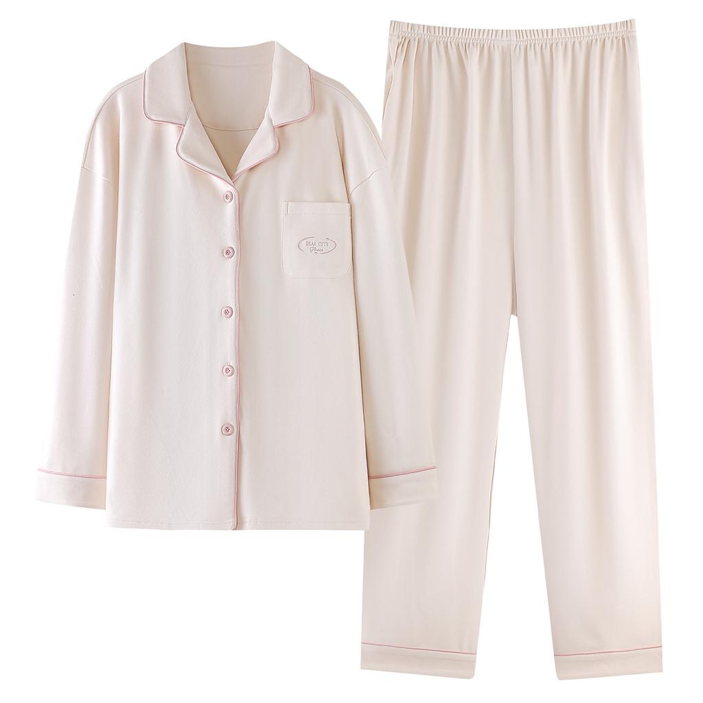 Осенне-зимняя пижама женская из немецкого вельвета, теплая, с длинным рукавом, кардиган можно носить как домашнюю одежду, зимний тонкий вельветовый простой повседневный костюм