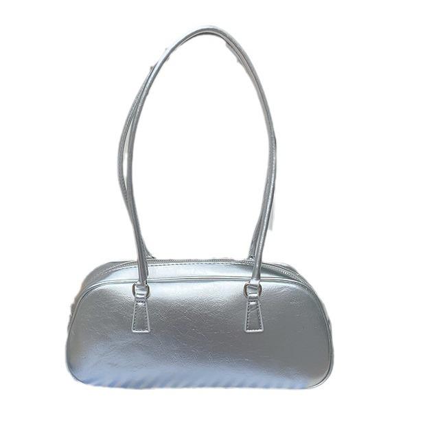 Новая повседневная весенняя женская сумка-тоут в балетном стиле, модная и универсальная серебристая сумка на одно плечо подмышкой